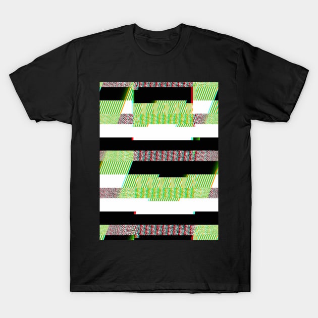 Digital Plaid ∆∆∆∆ 70s Style Pattern Design T-Shirt by DankFutura